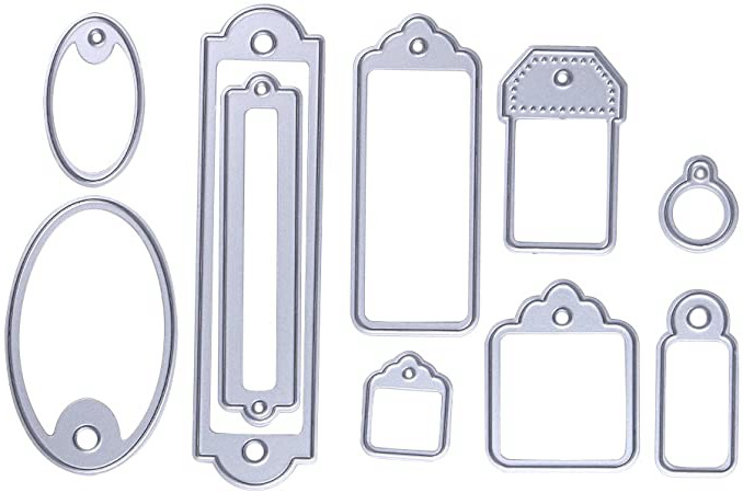 Amazingdeal365 10 piezas Etiquetas Hollow Out Plantilla DIY Cortar Dies Album Decor Tarjeta de papel Art Craft