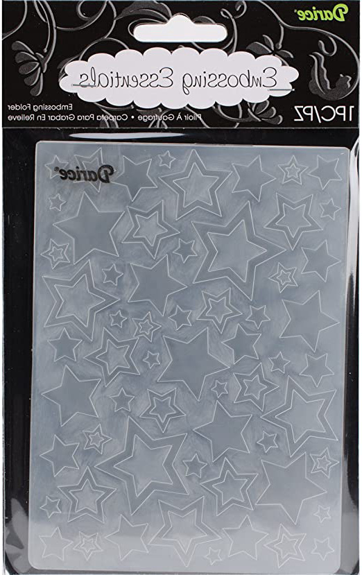 Darice Carpetas de estampación, Plantilla Estrellas, Plastic, 10,8 x 14,6 cm