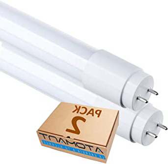 Pack 2x Tubo LED 60 cm, 9w. Color Blanco Frio (6500K). Cebador LED incluido. T8 Standard. 870 Lumenes. A++