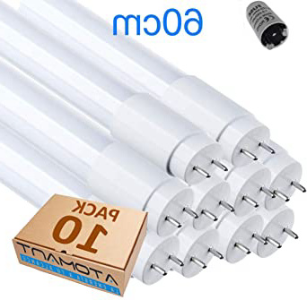 Pack 10x Tubo LED 60 cm 9w. Color blanco frio (6500K). 870 Lumenes. Cebador incluido.