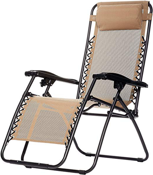 AmazonBasics Silla Gravedad Cero, Beige