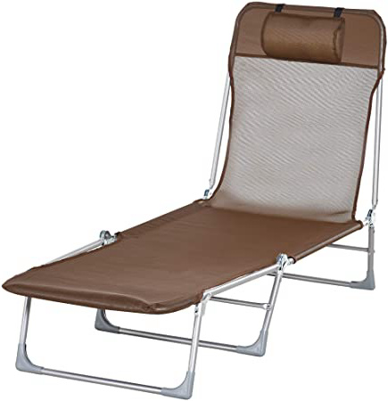 Outsunny Tumbona Plegable y Reclinable