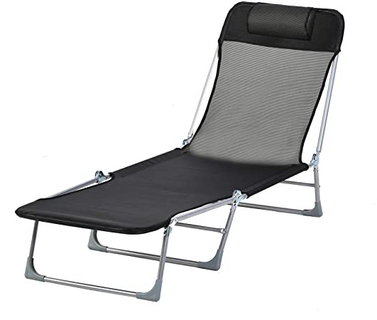 Outsunny Tumbona Plegable y Reclinable