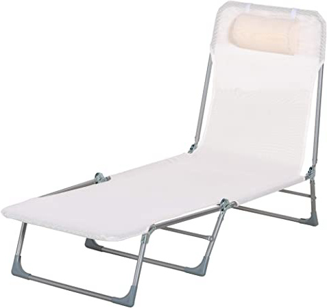 Outsunny Tumbona Plegable y Reclinable