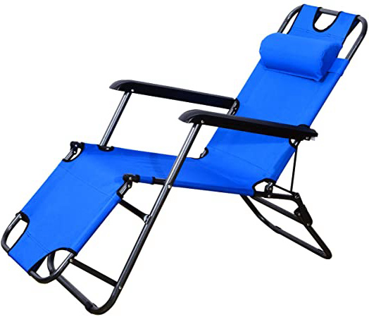 Outsunny Tumbona con Almohada Reclinable