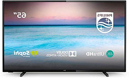 Philips 65PUS6504/12, Smart TV con 4K UHD, Compatibilidad con HDR 10+, Dolby Vision, Dolby Atmos, Wireless/Ethernet/HDMI/USB, 164 cm (65 Pulgadas), Negro