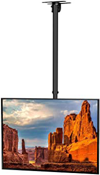 SIMBR Soporte TV de Techo con Altura Ajustable Soporte para Televisión con Pantalla LED/LCD/Plasma de 22-55'' Carga Máxima 50kg VESA Máxima 400×400 Inclinable y Giratorio