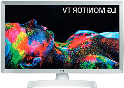 LG 24TL510S-WZ - Monitor Smart TV de 61cm (24") con Pantalla LED HD (1366x768, 16:9, DVB-T2/C/S2, WiFi, Miracast, USB Grabador, 10 W, 2xHDMI 1.4, 1xUSB 2.0, Óptica) Color Blanco