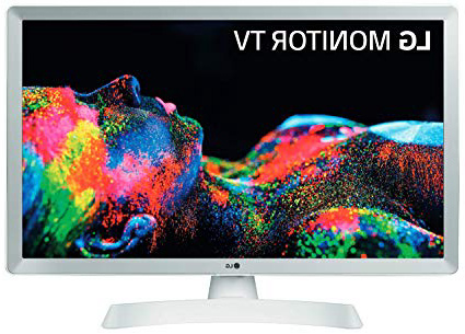 LG 24TL510S-WZ - Monitor Smart TV de 61cm (24") con Pantalla LED HD (1366x768, 16:9, DVB-T2/C/S2, WiFi, Miracast, USB Grabador, 10 W, 2xHDMI 1.4, 1xUSB 2.0, Óptica) Color Blanco