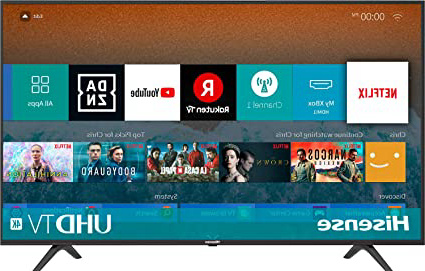 Hisense H43BE7000 - Smart TV ULED 43' 4K Ultra HD con Alexa Integrada, 3 HDMI, 2 USB, salida óptica y de auriculares, Wifi, HDR, Dolby DTS, Procesador Quad Core, Smart TV VIDAA U 3.0 con IA