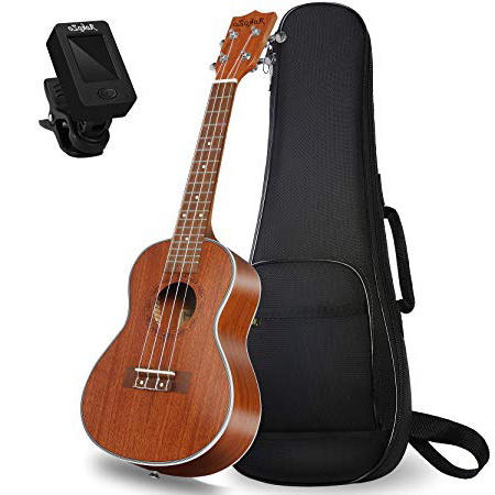 Ukelele Concierto,AoKoZo Ukulele 23 Pulgadas Hawaiian Ukelele,Incluye Bolsa de Transporte y sintonizador