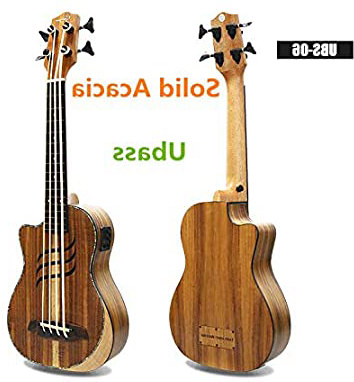Ukelele eléctrico de acacia maciza sin trastes, 30 pulgadas, guitarra Ubass 30 pulgadas, 4 cuerdas, mini guitarras eléctricas UKU, escultura de pastilla