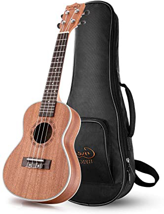 Ukelele,Hricane Ukelele Concierto 23 Pulgadas Hawaiian Ukulele Para Principiantes Adulto,Niños,Estudiante,Mujer (Incluye Bolsa de Transporte)