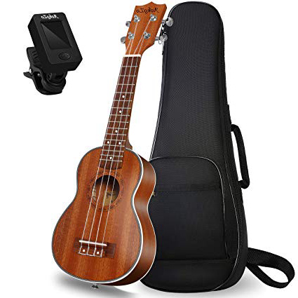 Ukelele Soprano,AoKoZo Ukulele 21 Pulgadas Hawaiian Ukelele,Incluye Bolsa de Transporte y sintonizador