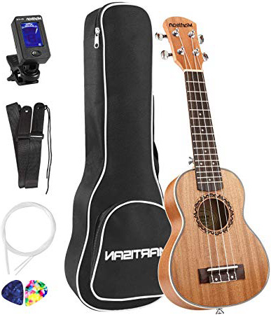 







MARTISAN 21in Ukelele soprano Hawaiano Ukulele Aquila Cuerdas Incluye: Funda, Afinador, Cuerdas Extra, Correa Ajustable, Púas






