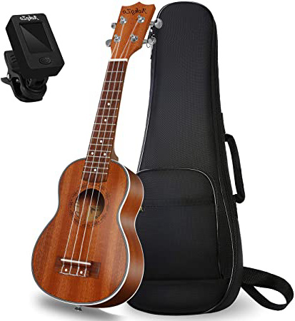 







Ukelele Soprano,AoKoZo Ukulele 21 Pulgadas Hawaiian Ukelele,Incluye Bolsa de Transporte y sintonizador






