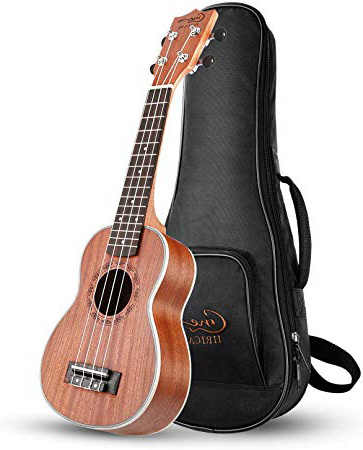 







Hricane UKS-1 Ukelele Soprano en Cuerpo y cuello de Sapele de 21 pulgadas, con funda y correa de gran protección para transportar






