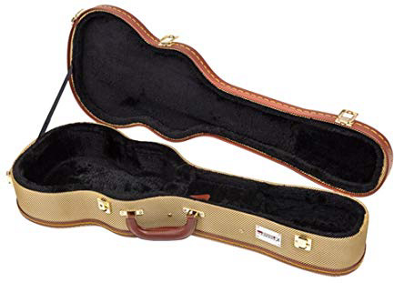 Kinsman Deluxe ukelele Tenor cubrir estuche de madera con Tweed