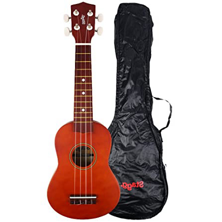 Stagg US10 - Ukelele Soprano, color marrón oscuro natural