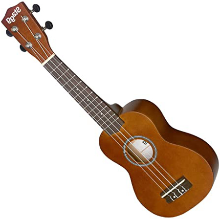 Stagg USNAT - Ukelele soprano (4 cuerdas), color marrón