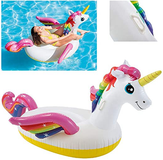 Intex 57561NP - Unicornio hinchable tamaño mediano 198x140x97 cm