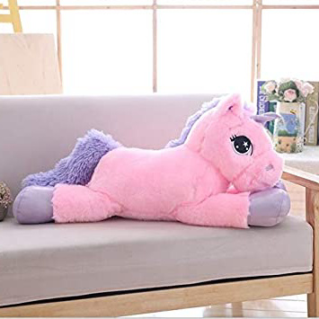 CGDX 80 cm / 100 cm Unicornio Blanco Peluches Unicornio Gigante Animal de Peluche Caballo Juguete Suave Unicornio Muñeca Regalo Niños Photo Props 80cm Rosa
