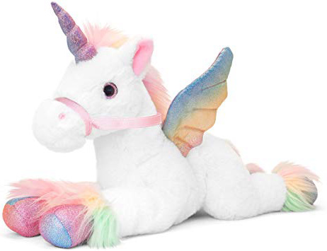 Keel Toys SF2121AMB Pegasus - Peluche (50 cm), Color Blanco