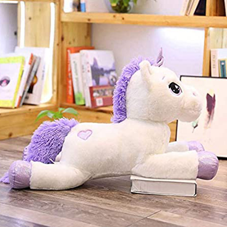 Gigantes del unicornio juguetes de peluche lindo del caballo blanco rosa suave relleno muñeca animales grandes juguetes para los niños de la muchacha del regalo de cumpleaños 60-110Cm,Blanco,80cm