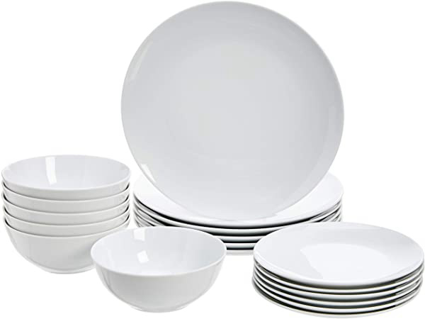 AmazonBasics - Vajilla de 18