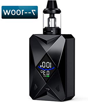 Cigarrillo Electrónico Vape kit 100W Goblin E Cigarette Starter Kit,E Cig 2000 mAh Batería,Enorme con pantalla,Sin Nicotina y Sin E-líquido (negro)