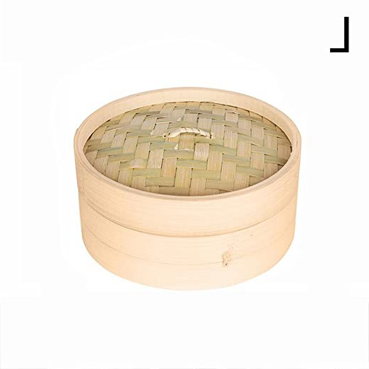 goforwealth Vaporera De Bambú, Cesta De Vapor De Bambú Natural Hecha A Mano, Cesta De Cocina Ideal para Cocinar Verduras De Dim Sum Pescado Y Carne Bocadillos Y Platos, Utensilios De Cocina