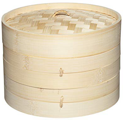 Kitchencraft Oriental Vaporera con Pisos, Bambú, Beige, 20x18x18 cm