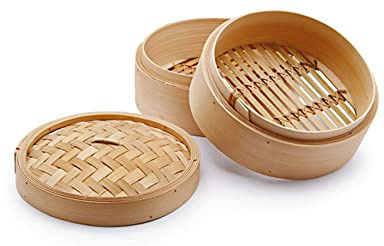CHIO Cuoci Vapore, Bambù, Beige, 18 cm, 3 Pezzi