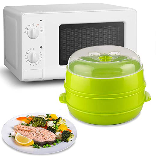 







MovilCom® - Olla a vapor 2 niveles Microvap | cocinar al vapor | vaporera microondas - verde






