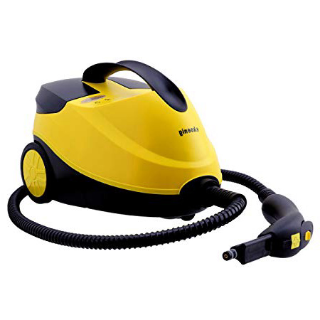 H.Koenig Limpiador a Vapor, Vaporeta, 2000 W, 4 Bares, Autonomía de 45 min, Capacidad de Agua de 1,5 L, Compartimento Interno, Amarillo NV6200, plástico