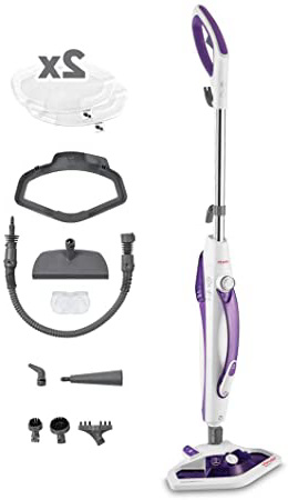 Polti Vaporetto SV440_DOUBLE Escoba a Vapor Doble función con Limpiador portátil, Cepillo Vaporforce, 15 en 1, 1500 W, 0.3 litros, Lila/Blanco