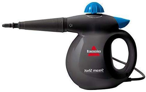 Bissell Steam Shot Vaporeta de Mano, 1050 W, 0.36 litros, 83 Decibelios, 18/10 Steel, Titanio/Azul