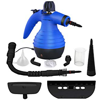 Comforday Limpiador Vapor Mano, Limpiador de Vapor Portátil de Usos Múltiples con 9 Accesorios para Quitar Manchas, Alfombras, Cortinas, Asientos de Auto, Cocina, Chinches, Piso, Baño,
