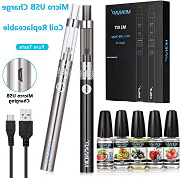 Vaper Cigarros Electronicos, MONVAP M2 Ecig, 2 * Vape Pen + 5* E Liquido, 1.6ohm 2ml, Battería Recargable Cigarrillos Electronicos, E Cigarette Sin Nicotina 0.0mg (M2)