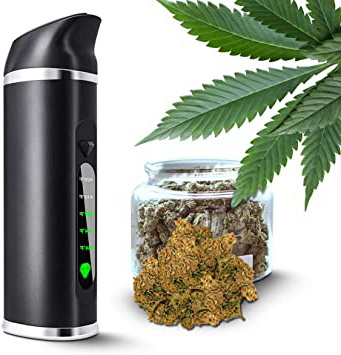 Vaporizador portátil para hierbas con cámara de cerámica y pantalla OLED, sin nicotina, sin líquido