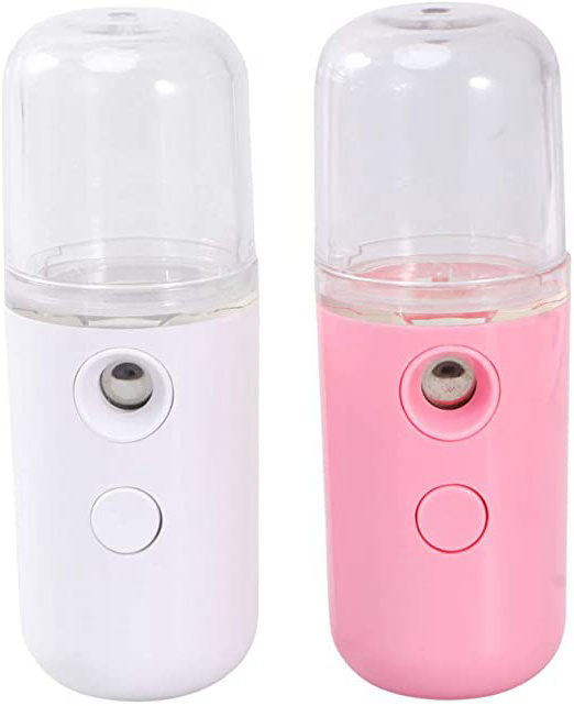 BESPORTBLE Nano Vaporizadores Faciales Pulverizador de Niebla Fría Humidificadores Carga USB Pulverizadores de Niebla Nanométricos Instrumento de Suministro de Agua de Mano 30 Ml 2 Piezas