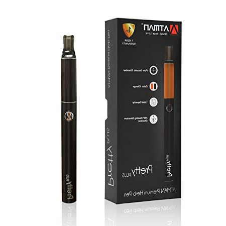 ATMAN® Pretty Plus electronico Vaporizador Pluma Para Hierbas Secas,Cámara cerámica de 1.8ml y calefacción de 360 grados Batería de litio de alto rendimiento Vaporizador portátil No Nicotina