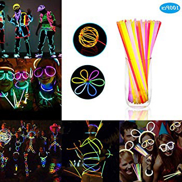 Zorara Varitas Luminosas,【1 Barril 100】 Pulseras Luminosas, Adecuado para Fiestas, Banquetes, Cumpleaños, Decoraciones de Carnaval