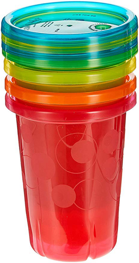 The First Years Y1157 - Pack de 4 vasos con Pajita, 296 ml