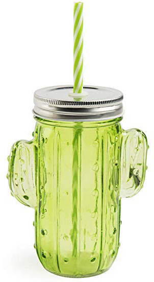 Excelsa Cactus - Vaso con pajita, cristal