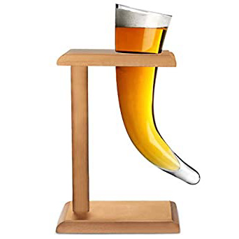 Vikingo Cerveza Cuerno de vidrio