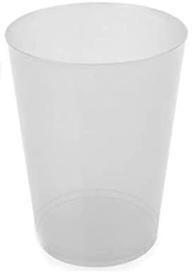 TELEVASO - 100 Unidades - Vaso Sidra 500 ml Reutilizable - Polipropileno (PP) - Color traslúcido - Vaso ecológico Libre de BPA, Ideal para Cerveza, cubatas, Agua