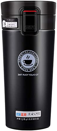SLOSH Vaso Termico Café Termo Taza Termica Viaje para Llevar Sin Bpa(Negro)