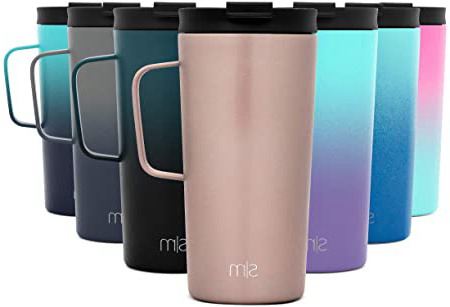 Simple Modern Scout 530mL Termo Taza Vaso Termico de Viaje Café para Llevar Acero Inoxidable Tapa Prueba de Fugas Botella Agua Regalos Originales para Mujer u Hombre -Oro Rosa