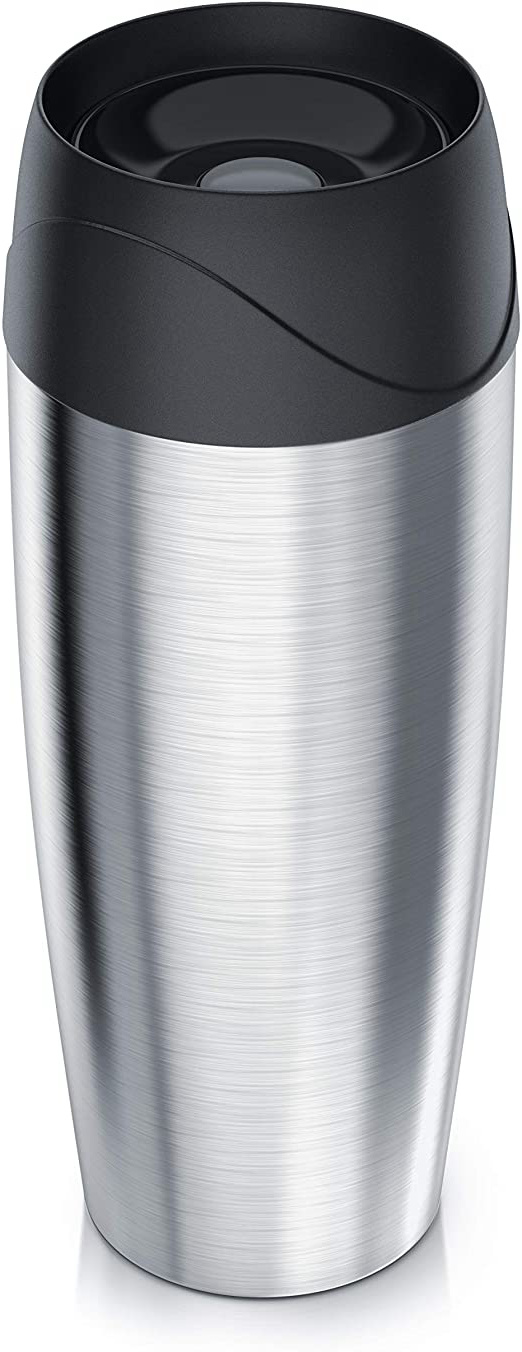 arendo - Taza térmica de Acero Inoxidable Termo de Doble Pared con Aislamiento al vacío - 450 ML - Taza de café - Botella térmica - sin BPA
